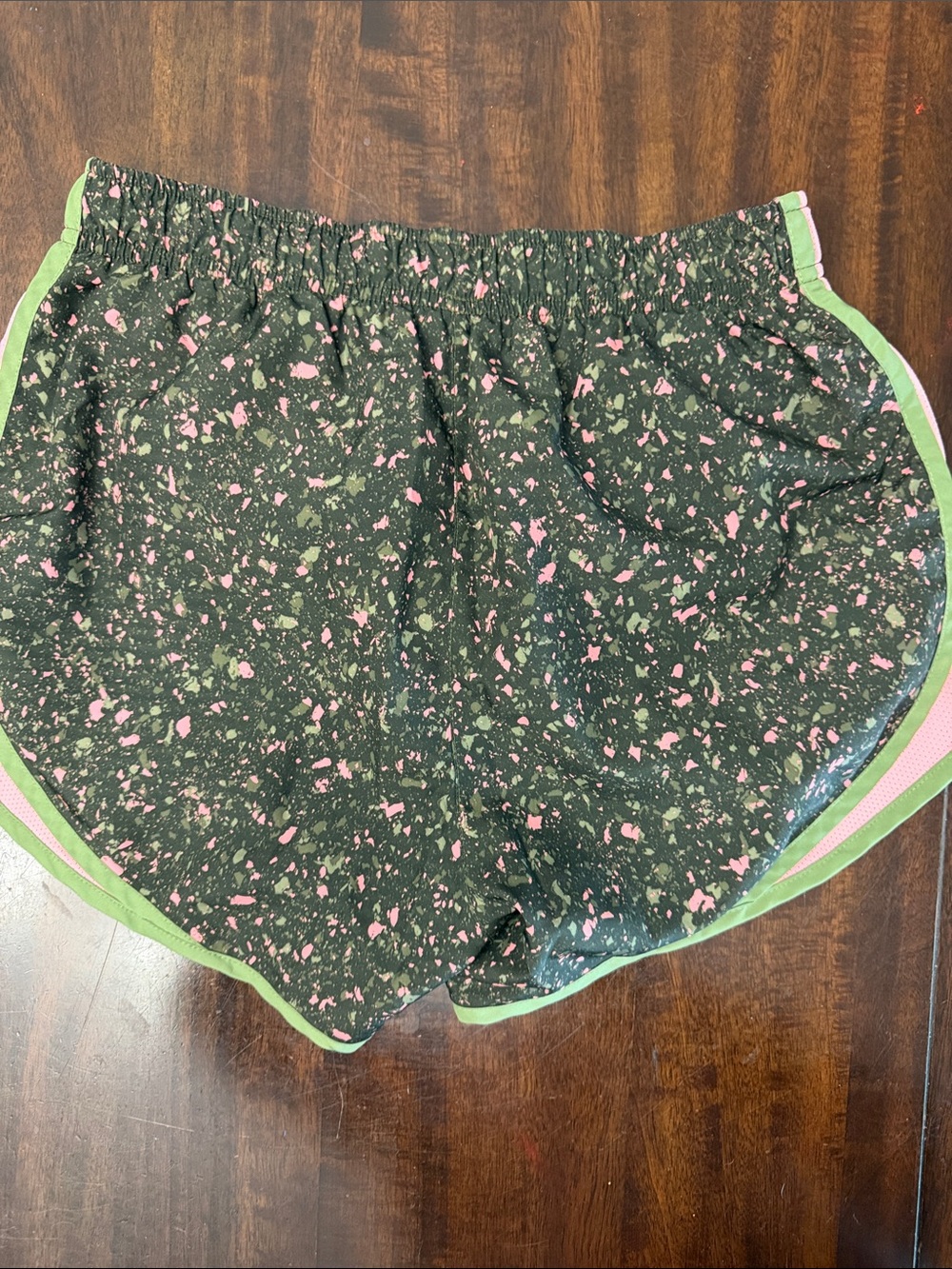 Nike Black Pink Green Athletic Running Shorts - Picture 5 of 5